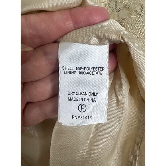 NWT Anthropologie Plenty by Tracy Reese Sequin‎ Overlap Mini Skirt in Gold SZ 14 - Picture 10 of 10